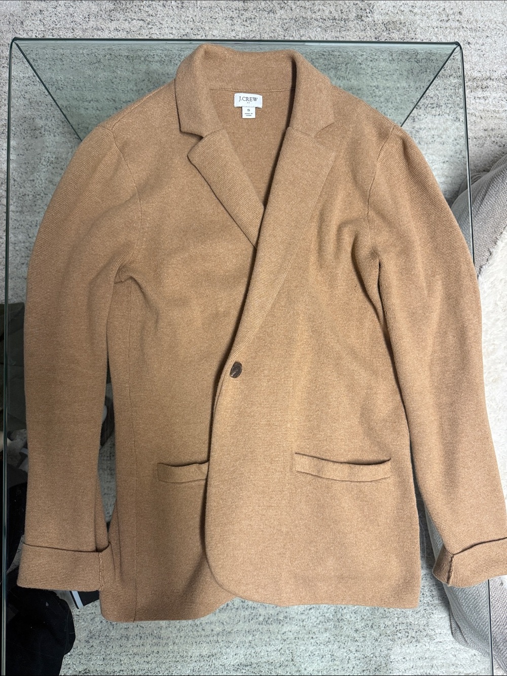 J. Crew Men's Camel Brown Knit Blazer Sport Coat